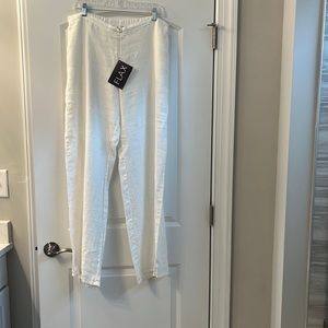 Flax Linen pant in Cream size Med